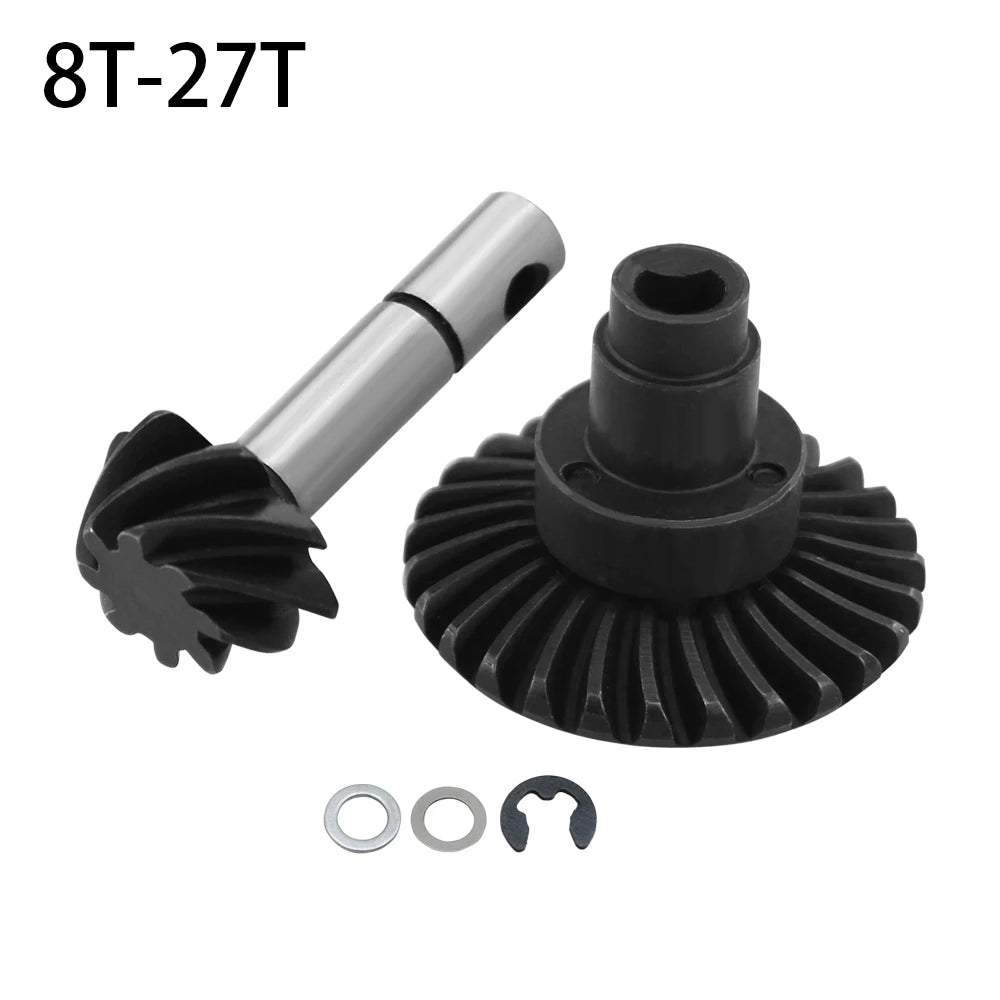 Steel Helical Bevel Axle Gear 8T 24T/27T/30T/33T for 1/10 RC Crawler SCX10 II III Capra - EXPROTAS