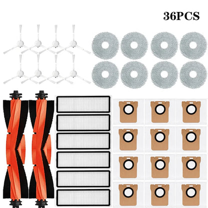 For Xiaomi Robot Vacuum X20 + / X20 Plus Parts Accessories Main Side Brush Hepa Filter Mop Cloth Dust Bag Replacement