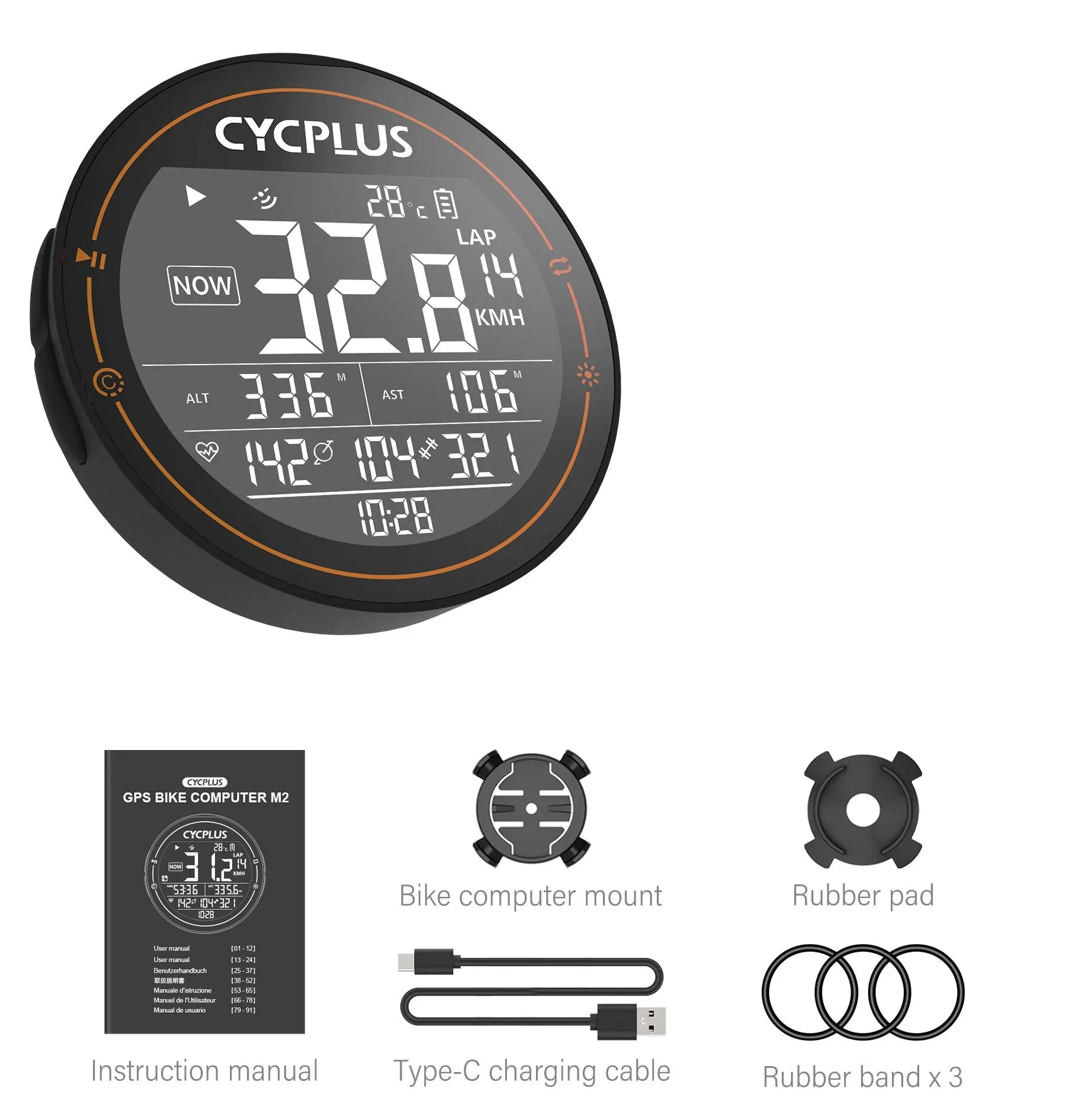 CYCPLUS M2 Wireless GPS Bicycle Computer ANT+ Bluetooth Cycling Road Bike MTB Waterproof Speed Meter Cadence Power Accessories-EXPROTAS