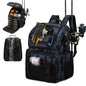 Fishing Tackle Bag 45L Backpack with Cooler & Rod Holders Waterproof Gear