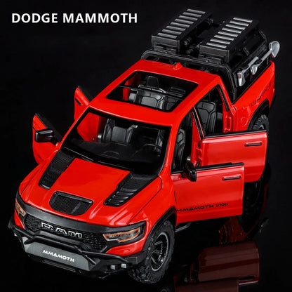 1:32 Dodge RAM 1000 TRX Mammoth Alloy Model Sound Light Toy Pickup
