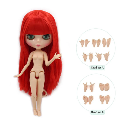 ICY DBS Blythe Factory Doll 1/6 BJD OB24 Ball Joint Body DIY Dress Up