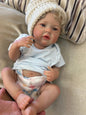 18 Inch Rooted Hair Reborn Baby Doll Boy Girl Washable Vinyl Body Bebe