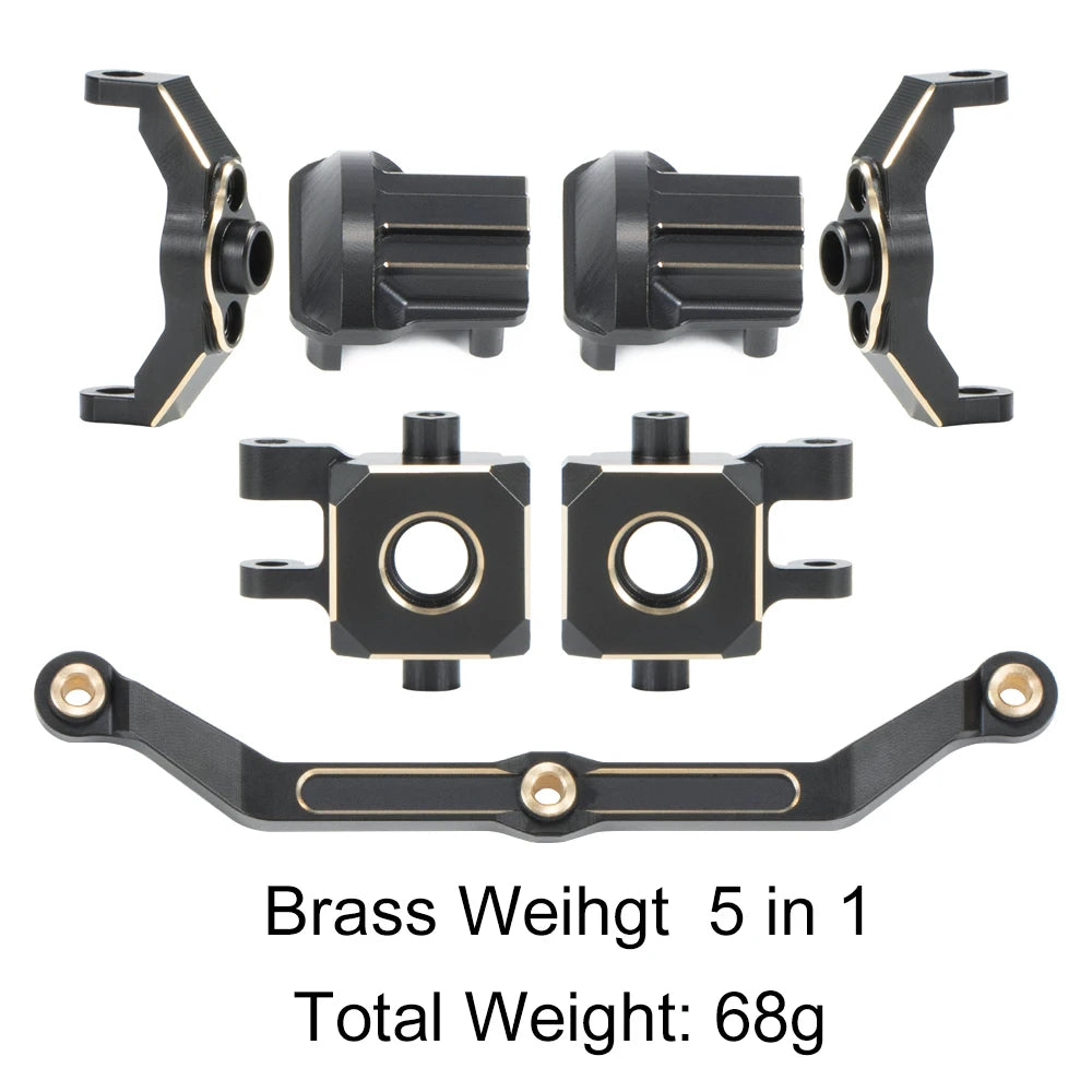 TRX4M Brass Steering Link Knuckle Diff Cover Caster Block Weights 1/18 RC