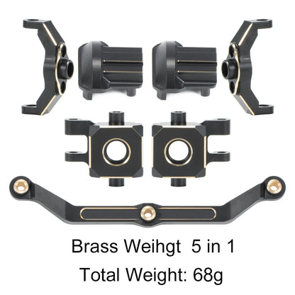 TRX4M Brass Steering Link Knuckle Diff Cover Caster Block Weights 1/18 RC