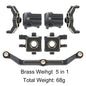 TRX4M Brass Steering Link Knuckle Diff Cover Caster Block Weights 1/18 RC