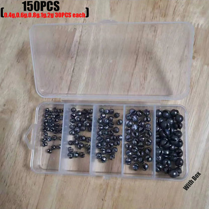 100Pcs Fishing Lead Split Shot Sinkers Round Weights for Tackle
