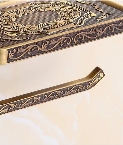 Toilet Paper Holder Wall Mounted Vintage Classic Bathroom Antique Brass Roll Tissue Box Bathroom Accessories-EXPROTAS