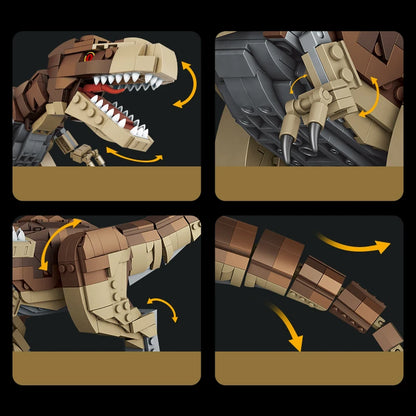 939pcs T-Rex & Triceratops Dinosaur Building Blocks Set Kids Boys Craft Toy Gift