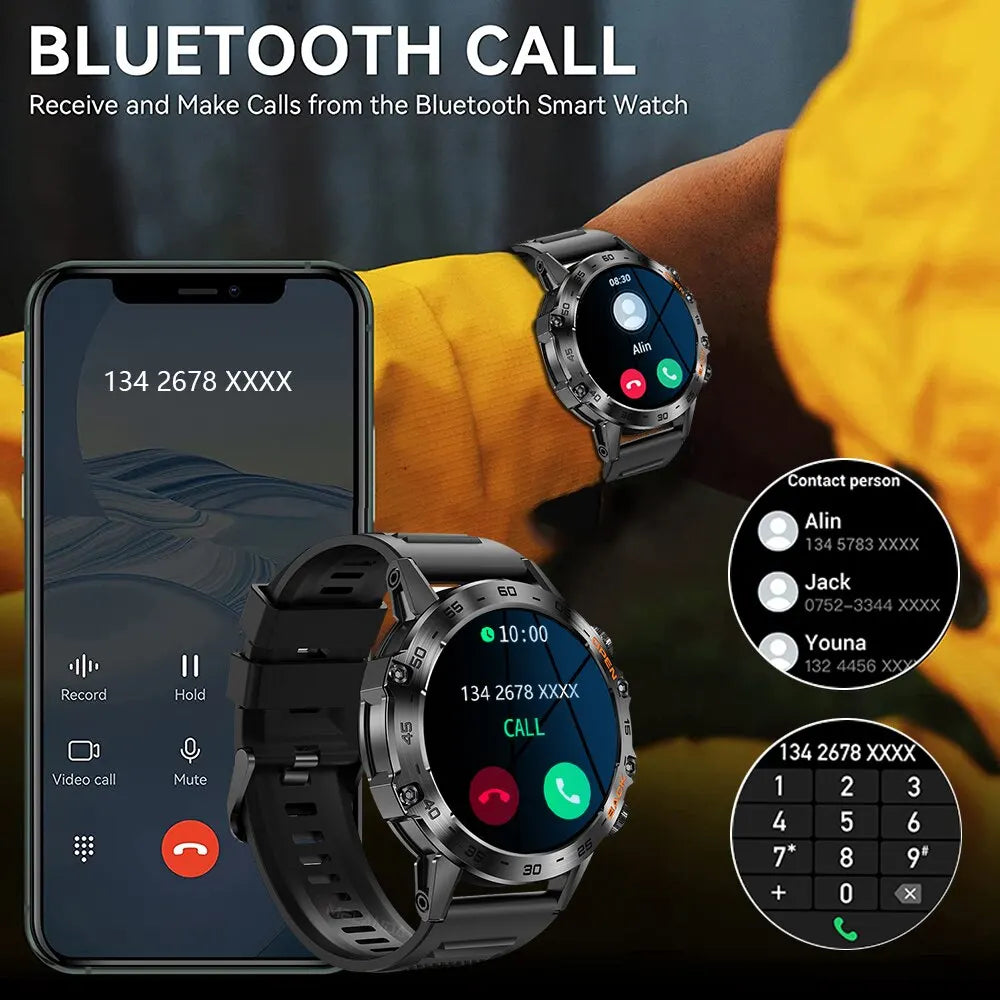 MELANDA Steel 1.39" Bluetooth Call Smart Watch Men Sports Fitness Tracker Watches IP67 Waterproof Smartwatch for Android IOS K52-EXPROTAS