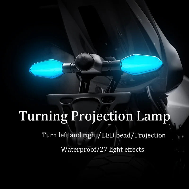 2PCS LED Turn Signal Lamp Motorcycle Flowing Indicator Light Amber