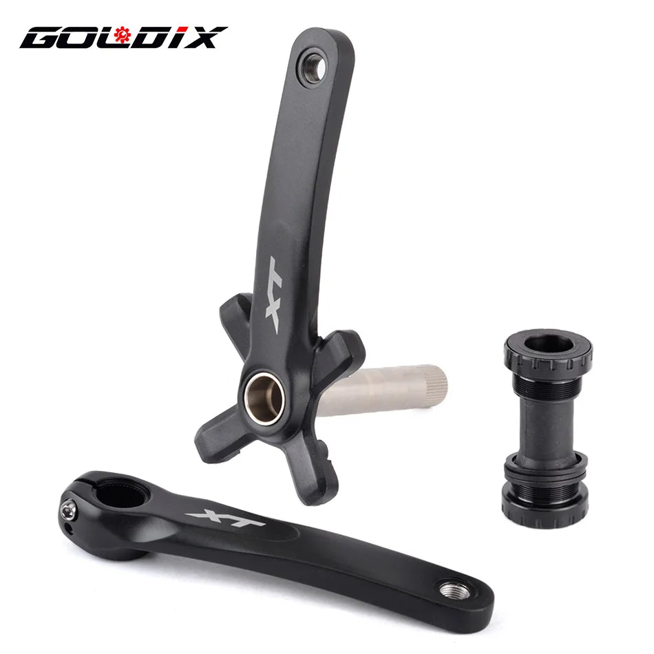 XT Bicycle Crankset 104BCD MTB Bike Crank Chainring Bike 170mm 175mm Black Round Oval 32T 34T 36T 38T Aluminum Alloy with Bottom-EXPROTAS
