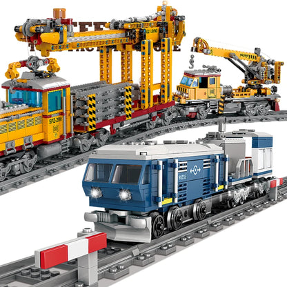 Technical City Power MOC Train Building Blocks 3D Railway Locomotive Model Toy Gift
