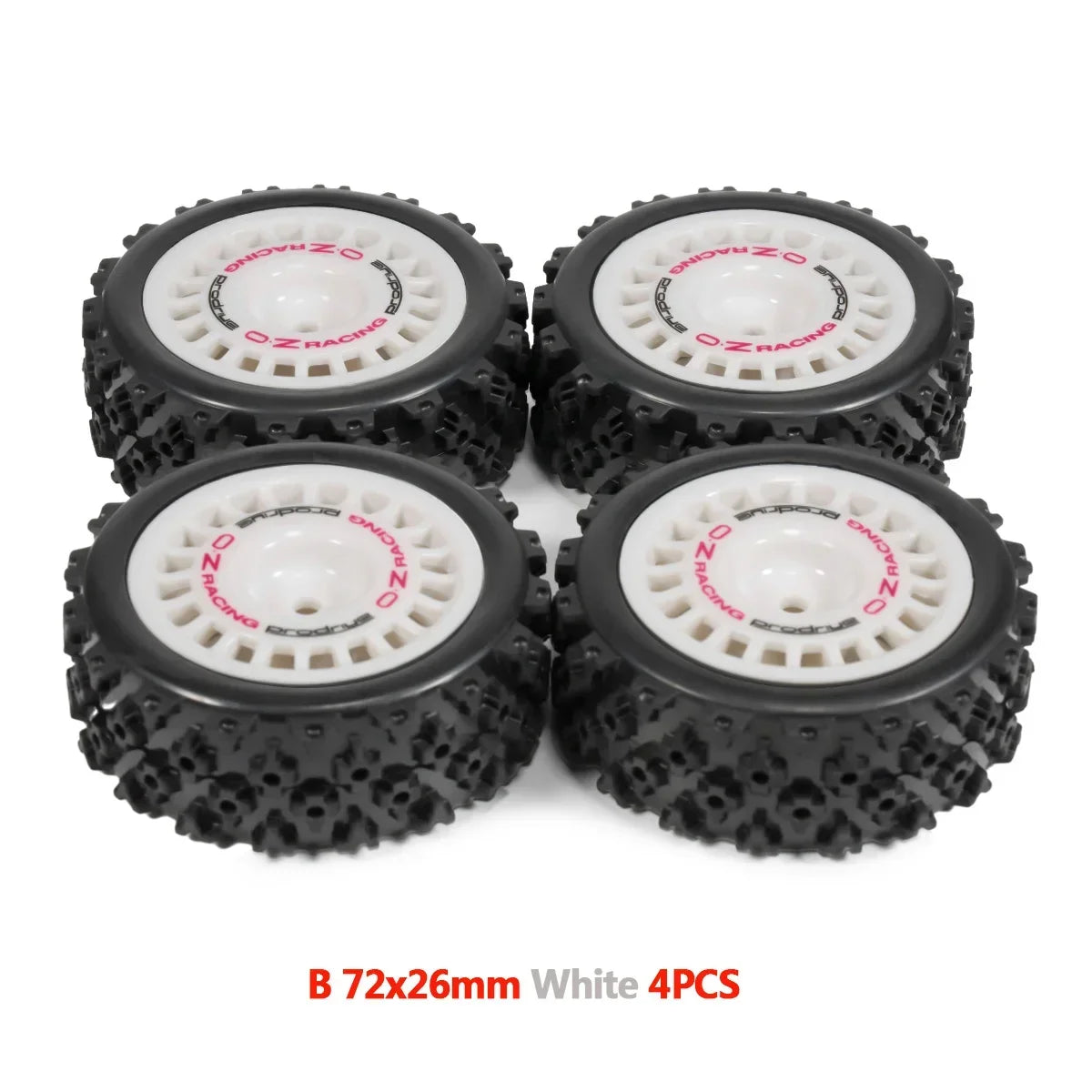 4PCS RC Rally Tires w/ 12mm Hex for Tamiya TT02 TT01 XV01 WR8 PTG-2
