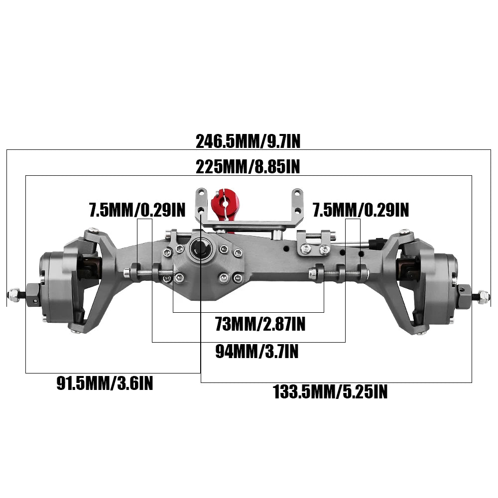 1/10 RC Crawler Metal Front & Rear Portal Axle for Axial Capra 1.9 UTB RR10 Upgrade - EXPROTAS