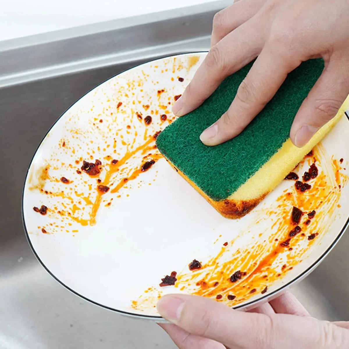 Sponge Kitchen Brush Double-Sided Highly Absorbent Rust Cleaning Tool