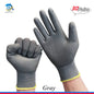 10/20 Pairs Safety Work Gloves PU Coated Grip Builders Gardening Black