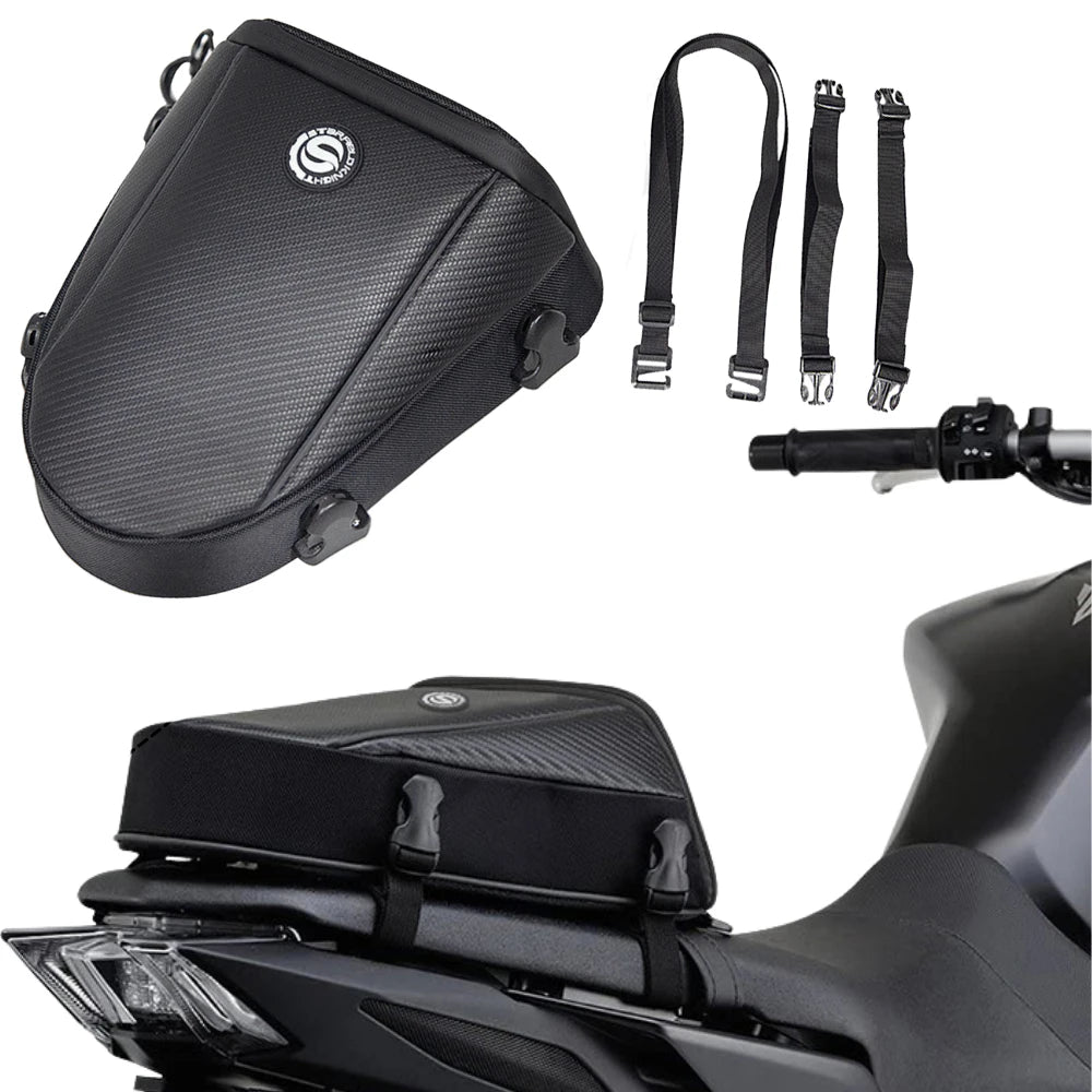 Multifunction Motorcycle Rear Seat Bag Waterproof Motorcycle Tail Bag Large Capacity Motocross Rider Shoulder Bag with Raincover-EXPROTAS