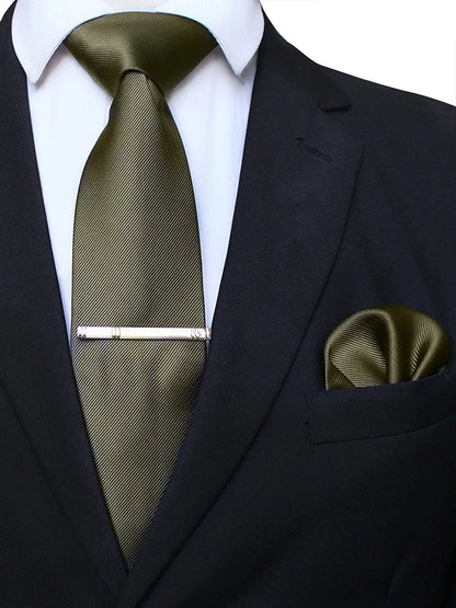 Suits Necktie Clip 8cm Mens Slim Solid Classic Wedding Party Ties