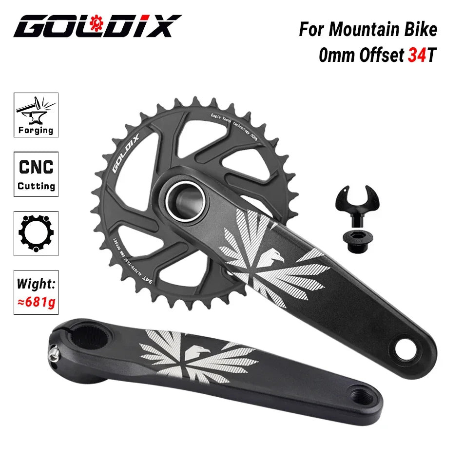 GOLDIX MTB Direct Mount Crankset 0mm Offset 170/175mm for 30–38T Chainring - EXPROTAS