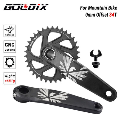 GOLDIX MTB Direct Mount Crankset 0mm Offset 170/175mm for 30–38T Chainring - EXPROTAS