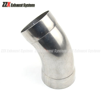 Car Motorcycle Exhaust Muffler Pipe 45° Stainless Steel Elbow 51mm 63mm SU304