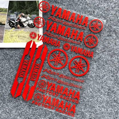 For Yamaha Motorcycle Bike Reflective Letter Stickers Racing Decals