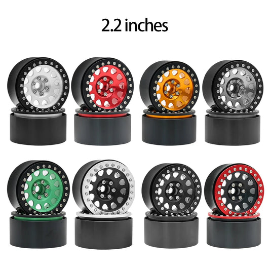 1/10 RC Crawler CNC 2.2" Aluminum Beadlock Wheels for TRX4 TRX6 Axial SCX10 Wraith Capra - EXPROTAS