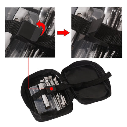 Universal Off-road Motorcycle Tool Bag Pouch Black For Honda XR CR XL For Yamaha Rear Fender Mudguard Toolkit Pack Storage Bags-EXPROTAS