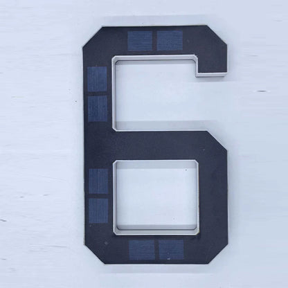 Solar House Number Light LED Address Plaque Sign for Door Wall Outdoor