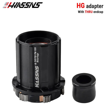 HASSNS PRO7 HG/XD/MS Hub Adapter, QR/THRU Endcap for 135x10/142x12 Bicycle Hub Body
