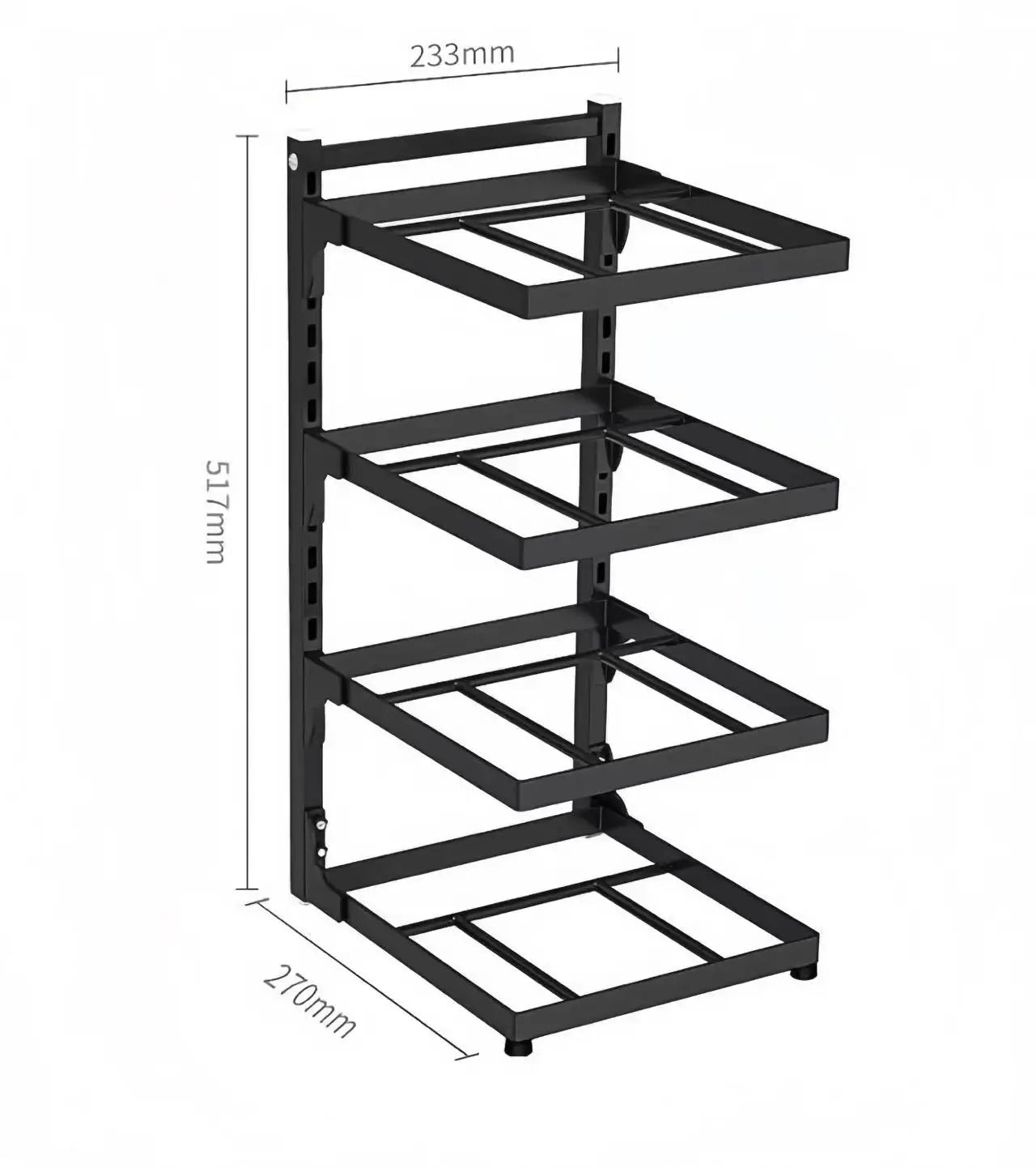 Kitchen Sink Storage Rack Adjustable Multi-Layer Pot Holder for Home Stovetop