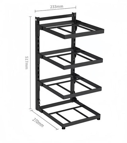 Kitchen Sink Storage Rack Adjustable Multi-Layer Pot Holder for Home Stovetop