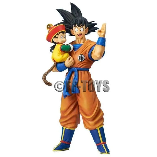 Anime Dragon Ball Son Goku with Gohan Figure Son Goku Figurine 30cm Pvc Action Figures Collection Model Toys for Children Gifts-EXPROTAS