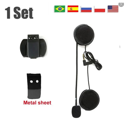 EJEAS V6 PRO Helmet Intercom Clip 3.5mm Microphone Speaker Headset for Vnetphone V4 Motorcycle Bluetooth Interphone