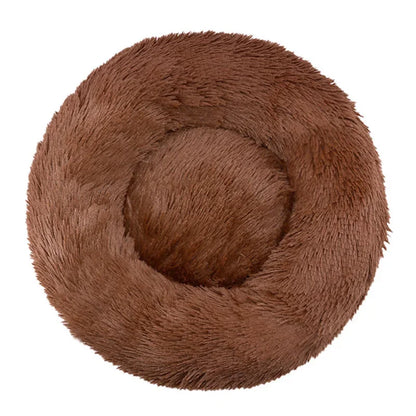 40-90cm Cat Bed Plush Round Soft Warm Cushion for Dog Pet Winter Sleeping
