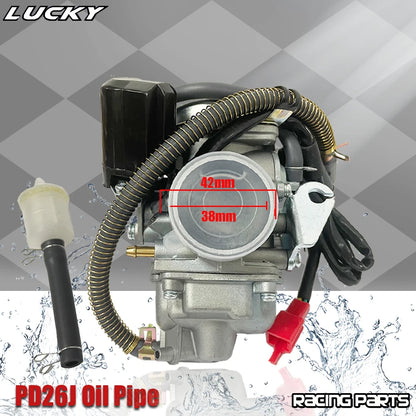 26mm PD26J Carburetor w/ Electric Choke for Honda GY6 125cc 150cc Scooter ATV 4 Stroke
