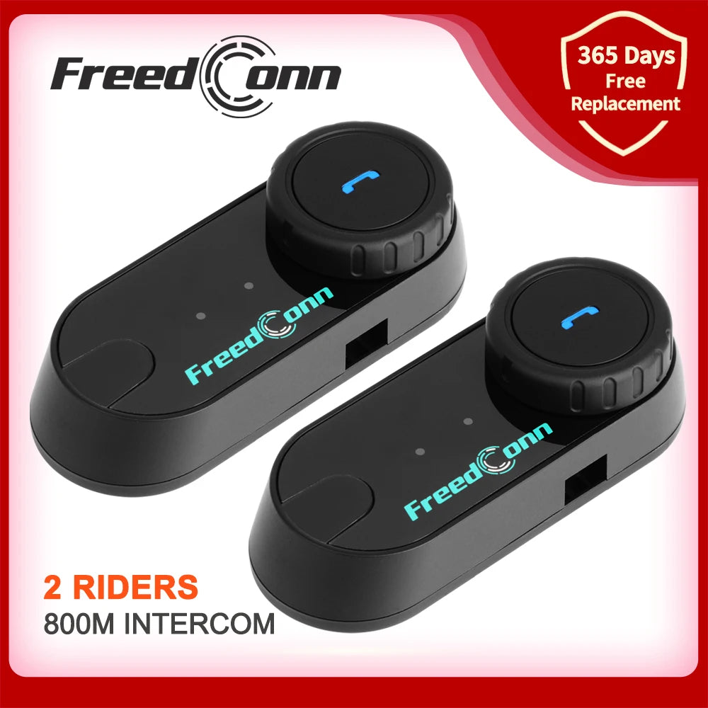FreedConn Motorcycle Helmet Bluetooth Intercom Headset FM Music Share Speaker