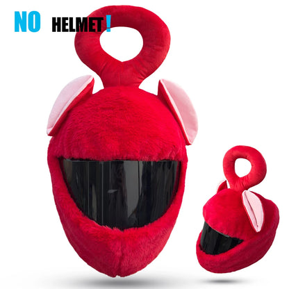 Protection Headgear Cover Plush Cartoon Helmet for Motorcycle Full Face