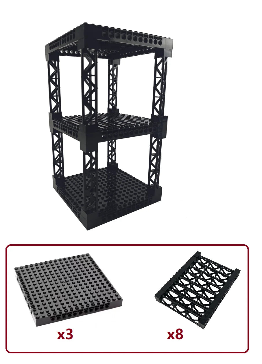 Multi-layer Desktop Storage Rack 16x16 Stackable Building Blocks