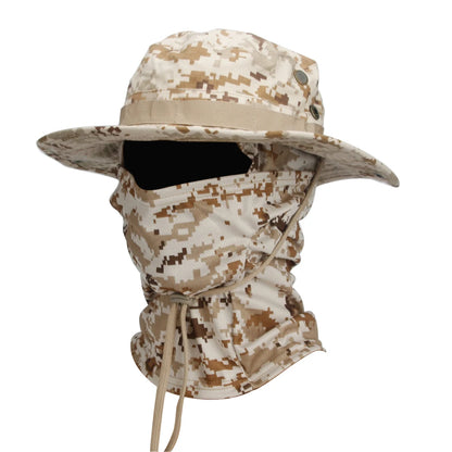 2Pcs Fishing Hat Sun Wide Brim UV Protection Outdoor Cap with Neck Flap