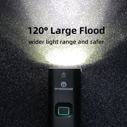 Offbondage Bicycle Light Front USB Rechargeable Waterproof Headlight Flashlight