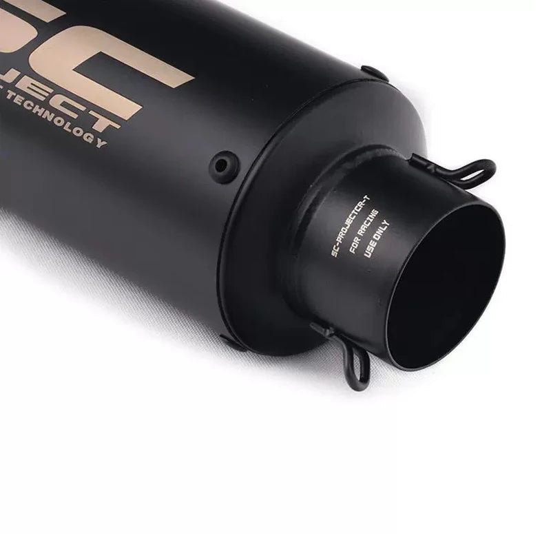 51/60mm Motorcycle Exhaust Pipe | Straight-Through Muffler for Honda/Yamaha