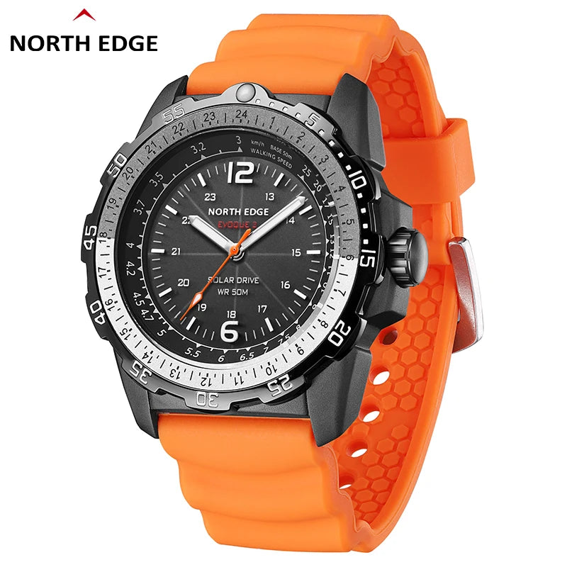 NORTH EDGE EVOQUE 2 Military Digital Watch Solar Power 50M Waterproof Sport