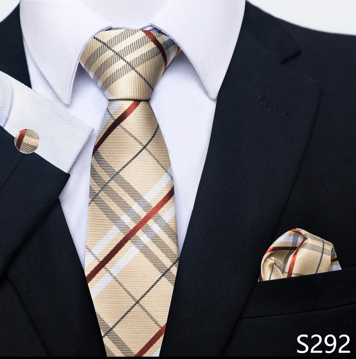 EXPROTAS Tie Pocket Square 8cm Wedding Formal Men’s Accessories