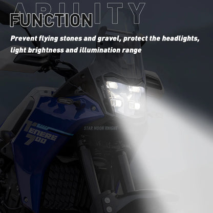 Headlight Protector Acrylic Headlight Guard Cover for Yamaha Tenere 700 Rally 2025