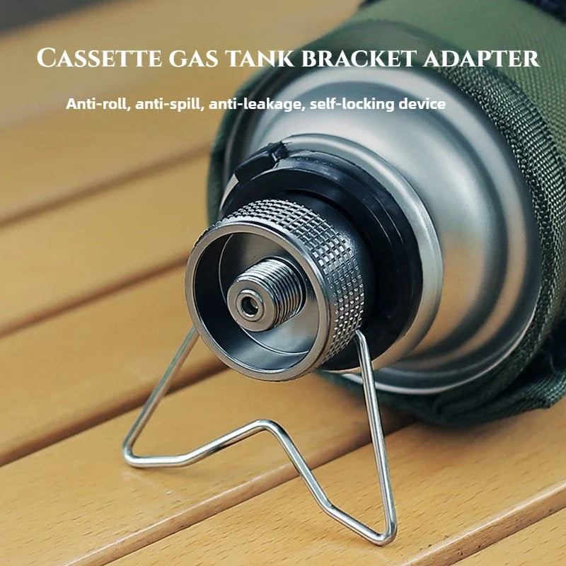 Camping Stove Adapter Butane Gas Connector Tank Valve Converter for Canisters