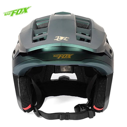 BATFOX New 3/4 Bicycle Helmet Mtb Half Helmet Mountain Bike Race Integrated Ear Protection Off-Road Cycling Helmet BMX Armor-EXPROTAS
