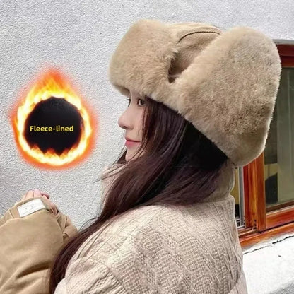 Waterproof Ear Protectors Bomber Hat Faux Fur Warm Unisex Winter Trapper