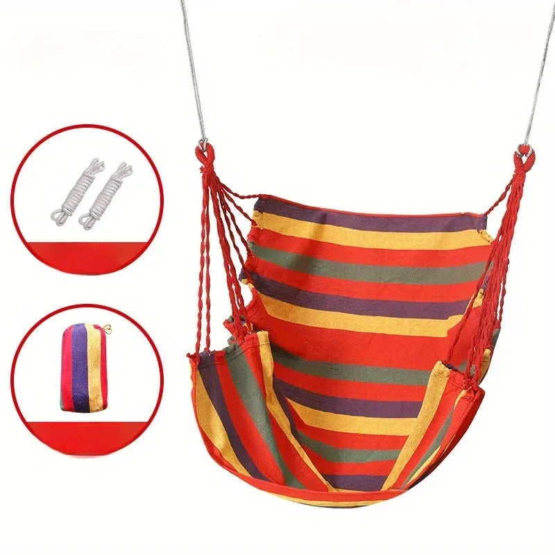 1pc Swing Rocking Chair(With Storage Bag Outdoor Hammock Chair Canvas Leisure Swing Chair No Pillow Or Cushion Dormitory Hammock-EXPROTAS